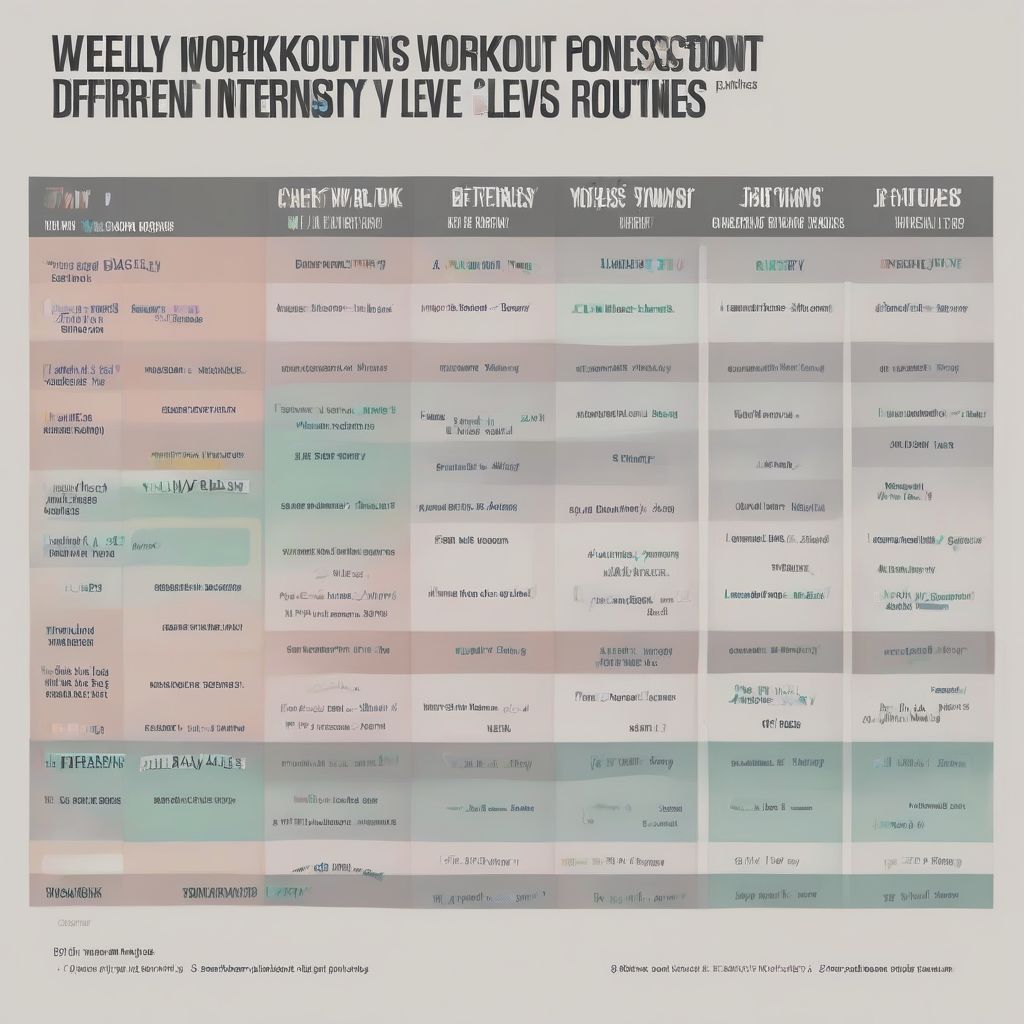 Workout Routine Chart